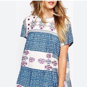 Little White Lies Boho embroidered dress L